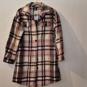 Womens size small plaid long Shacket
